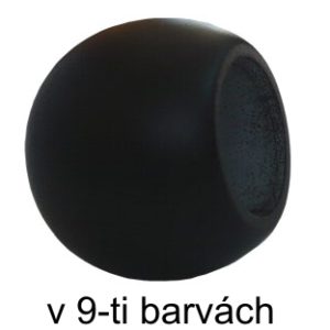 Kovová koncovka Bologna pro garnýže průměr 16mm v barvě černá