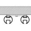Kolejnice AL410 montáž na strop dvoukolejnice