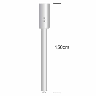 Stropní držák 150cm pro záclonovou kolejnici AL410 bílý
