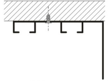 Kolejnice AL094 montáž na strop