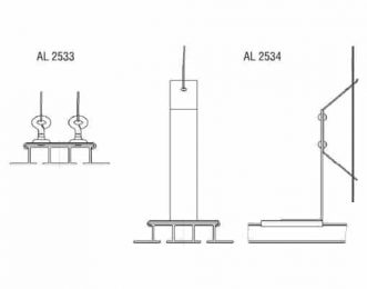 Kolejnice AL325 montáž zavěšením