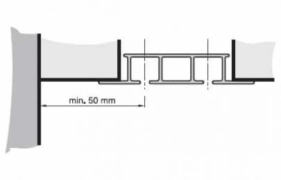 Záclonová kolejnice AL325 montáž zavěšením