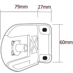 Držák řetízkové rolety pro mechanizmus pr.38mm a 42mm